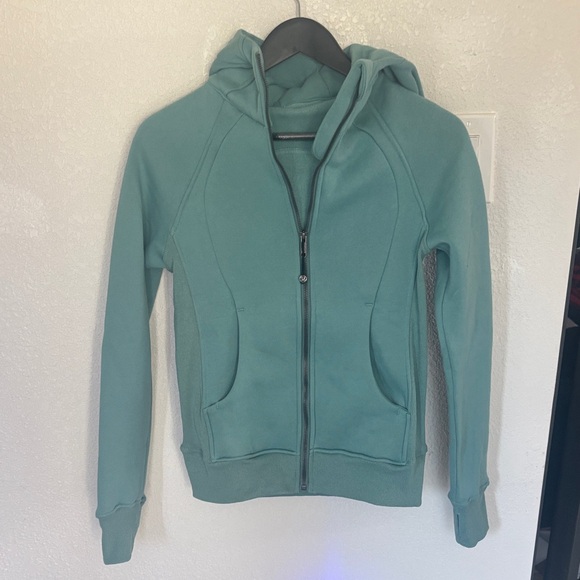 lululemon athletica Jackets & Blazers - lululemon athletica Teal Scuba Full Zip-Up Jacket Size 6